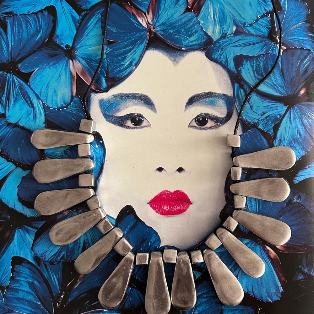 Luminara: Italian-Designed Recycled Statement Necklace. In stock April 10th. - Picture 3 of 4